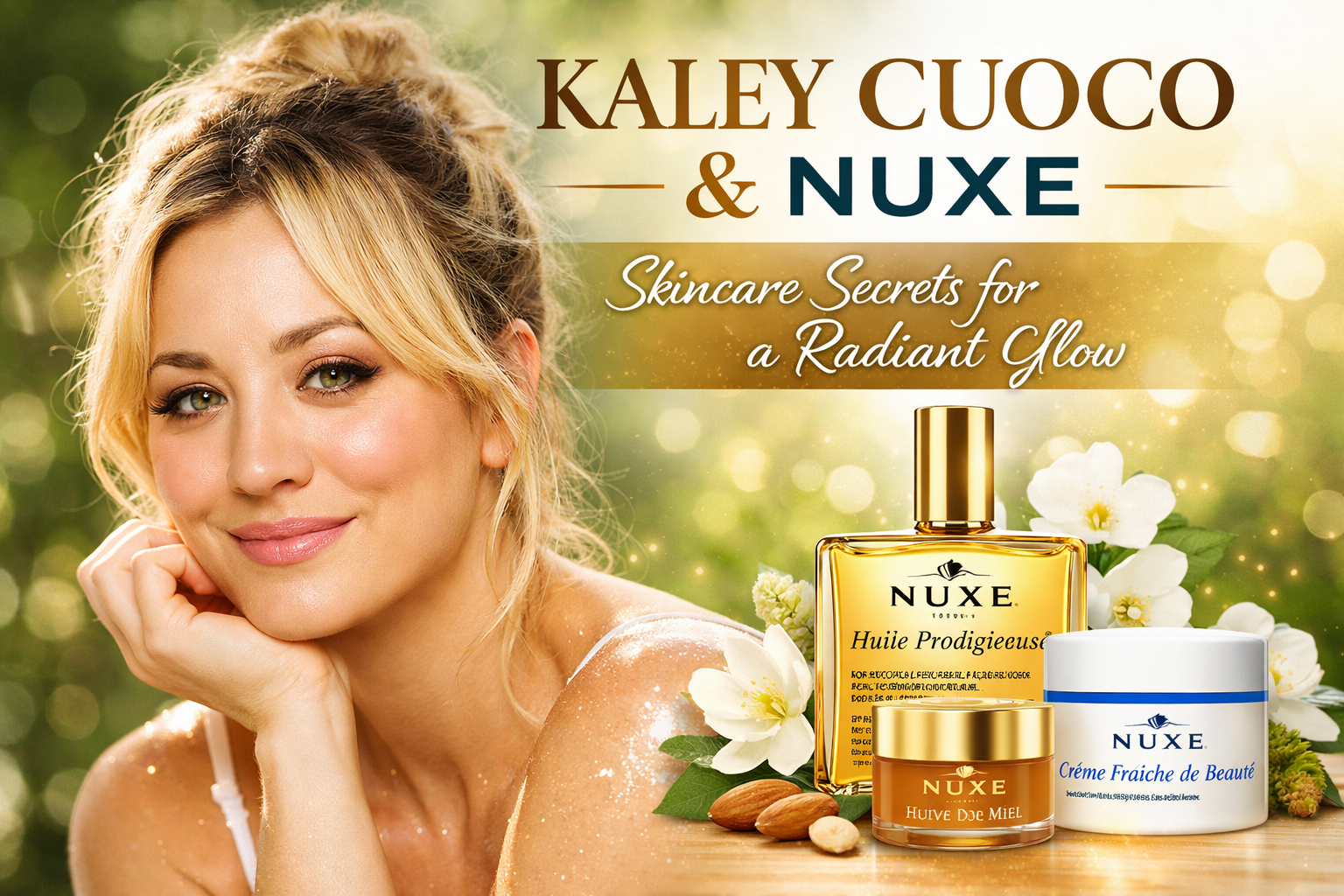 Kaley Cuoco & Nuxe: Skincare Secrets for a Radiant Glow