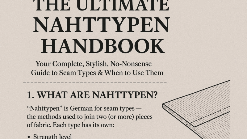 Nahttypen—A Complete Guide to Seam Types (and When to Use Them)