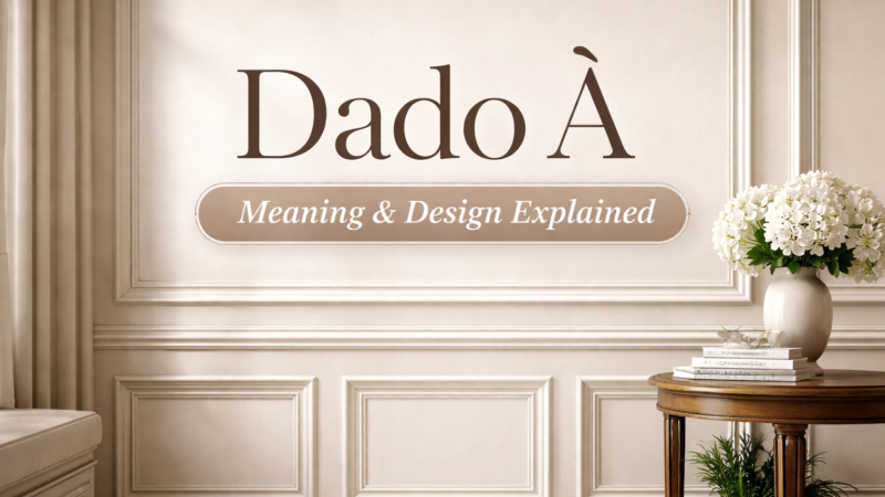 Dado À: Meaning, Usage, and Design Significance Explained 2026